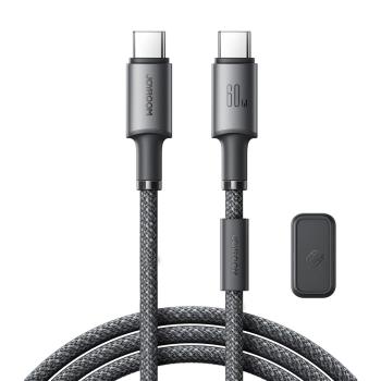 JOYROOM S-A50 Kábel s magnetickým organizérom USB Typ-C 60W 1.2 metra šedý