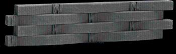 Obklad Vaspo Decorstone ratan tmavo sivá 8,8x39 cm reliéfna V54101