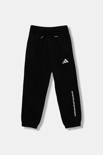 Detské tepláky adidas čierna farba, s potlačou, KC2783