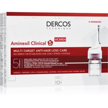 Vichy Dercos Aminexil Clinical 5 cielená starostlivosť proti vypadávaniu vlasov pre ženy 21x6 ml