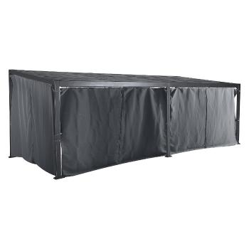 Deokork Závesy k altánku LUXURY 6x3,5 m (grafit)