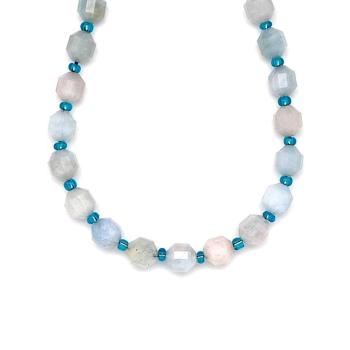 Akvamarin fazettált lampion 7x8mm