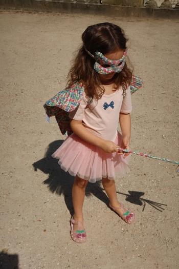 Dievčenské šaty Konges Sløjd BALLERINA DRESS ružová farba, mini, áčkový strih, KS102647