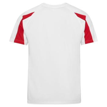 Just Cool Detské športové tričko Contrast Cool T - Biela / červená | 9-11 rokov