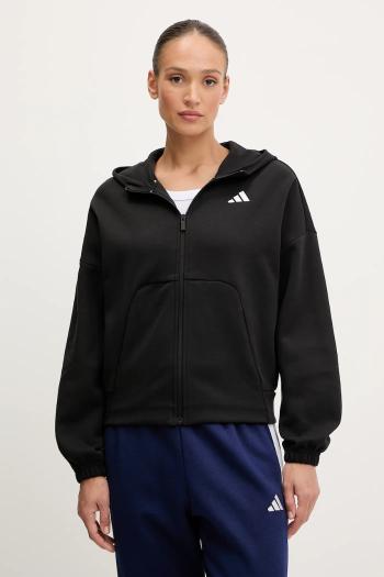 Mikina adidas Future Icons čierna farba, s kapucňou, s potlačou, JE3989