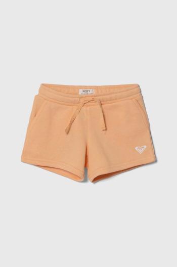 Detské krátke nohavice Roxy SURF FEELINGSHT oranžová farba, jednofarebné, nastaviteľný pás