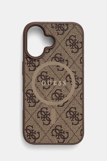 Puzdro na mobil Guess iPhone 16 6.1 hnedá farba, GUHMP16SG4GFRW