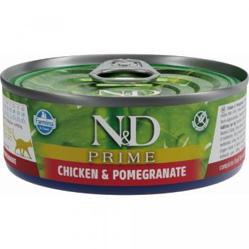 Konzerva N&D Cat Prime Chicken&Pomegranate 70g