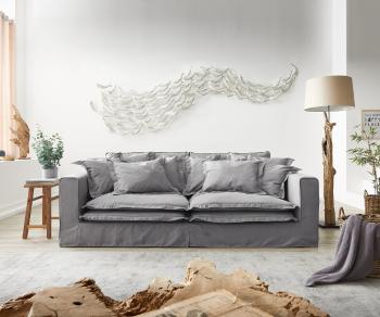 Pohovka Noelia 240x140 cm sivá s vankúšom Bigsofa