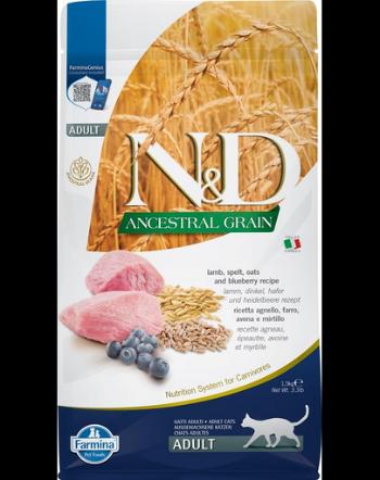 FARMINA N&D Low Grain Adult Cat cu miel și afine 1.5 kg