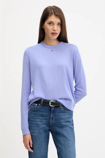Bavlnený sveter Tommy Jeans čierna farba, ľahký, DW0DW20159