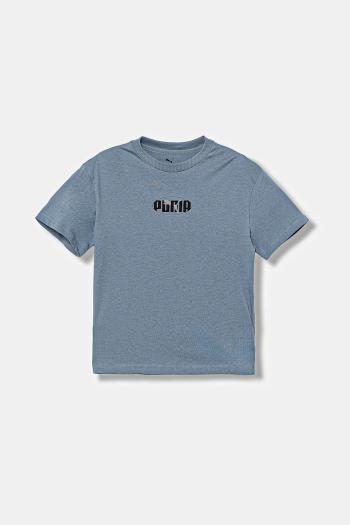 Detské bavlnené tričko Puma ESS LOGO LAB Relaxed Execution Tee B modrá farba, s potlačou, 688984