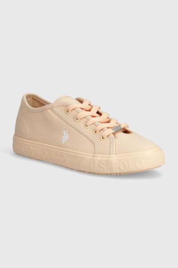 Tenisky U.S. Polo Assn. MAREW dámske, oranžová farba, MAREW005W 4C3