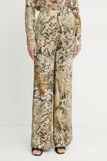 Nohavice Marciano Guess GISELLE dámske, béžová farba, široké, vysoký pás, 5GGB01 7298A