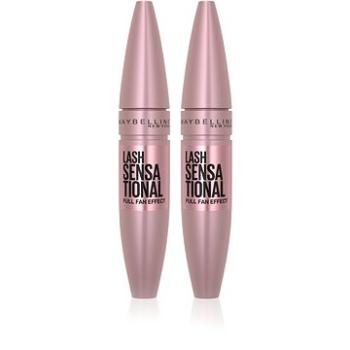 MAYBELLINE NEW YORK Lash Sensational Mascara Black 2 × 9,5 ml (KSDE0667s)