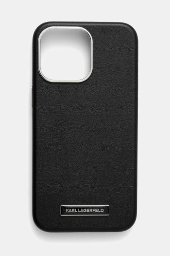 Puzdro na mobil Karl Lagerfeld iPhone 15 Pro Max čierna farba, KLHMP15XPGMSRPK