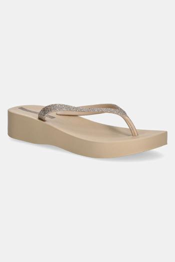 Šľapky Ipanema MESH CHIC PL dámske, béžová farba, na platforme, 83386-BD734