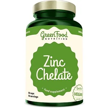 GreenFood Nutrition Zinok Chelát 60 kapsúl (8594193920426)