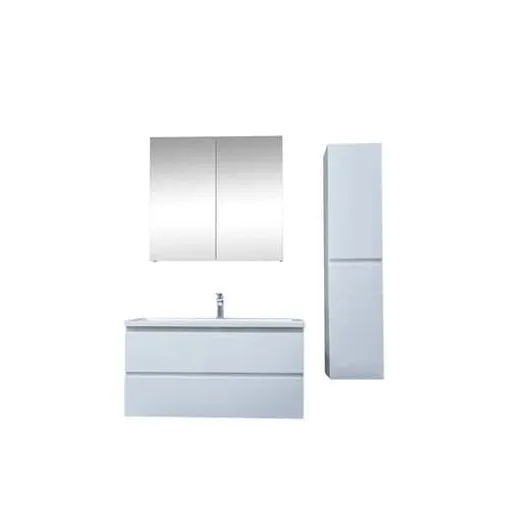 Kúpeľňová skrinka s umývadlom SAT B-Way 99x50x45 cm biela lesk KSETBWAY19