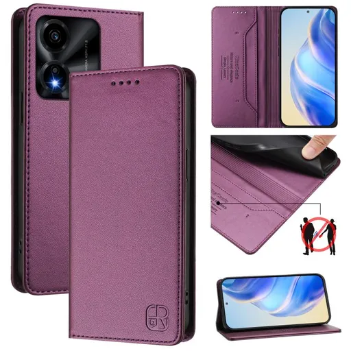 RINA Zaklápacie puzdro pre Honor X5c Plus tmavofialové