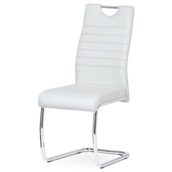 Jedálenská stolička Autronic 44x97 cm biela ekokoža DCL-418 WT