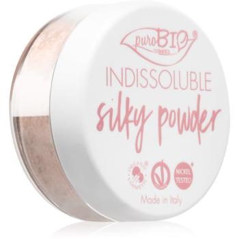 puroBIO Cosmetics Indissouble zmatňujúci sypký púder odtieň 02 Peachy Pink 8 g