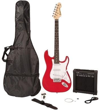 Encore E60 Blaster Pack Gloss Red Finish Elektrická gitara