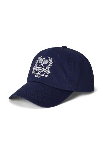 Bavlnená šiltovka Polo Ralph Lauren Wimbledon Collection tmavomodrá farba, s nášivkou, 710970539