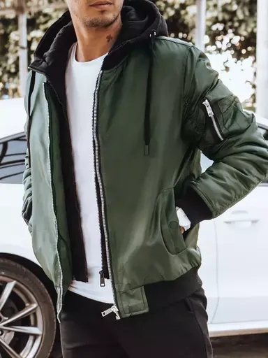 Pekná zelená pánska bunda