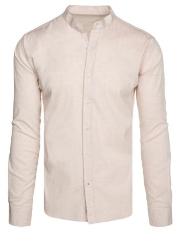 Košeľa pánska casual béžová Dstreet DX2651