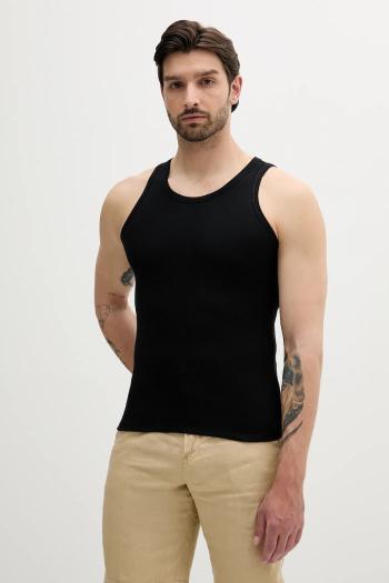 Bavlnený top United Colors of Benetton čierna farba, 3JKF2H002