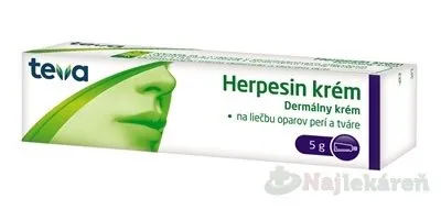 HERPESIN KRÉM na liečbu oparov 5g
