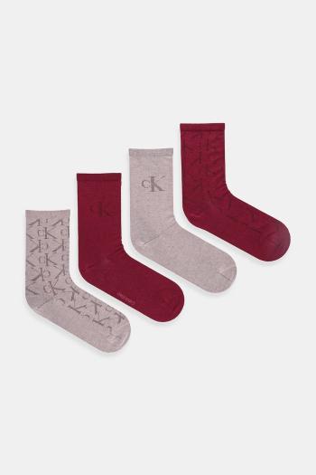 Ponožky Calvin Klein Jeans 4-pak ružová farba, 701235366