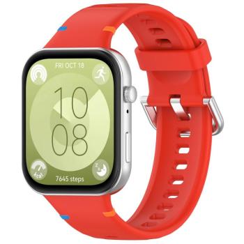 WAVY Silikónový remienok pre Huawei Watch Fit 4 / Fit 4 Pro červený