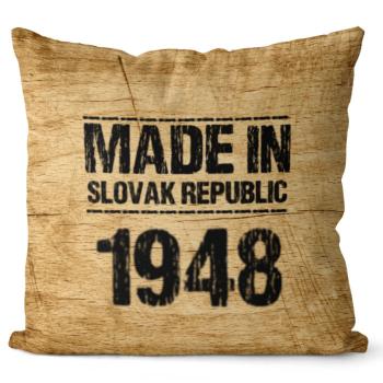 Vankúš Made In + rok (Veľkosť: 40 x 40 cm, rok: 1948)