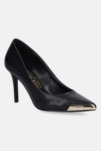 Kožené lodičky Versace Jeans Couture čierna farba, 79VA3S50 ZP127 899