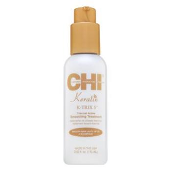 CHI Keratin K-Trix 5 Thermal Active Smoothing Treatment vyhladzujúce stylingové mlieko pre hrubé a nepoddajné vlasy 116 ml