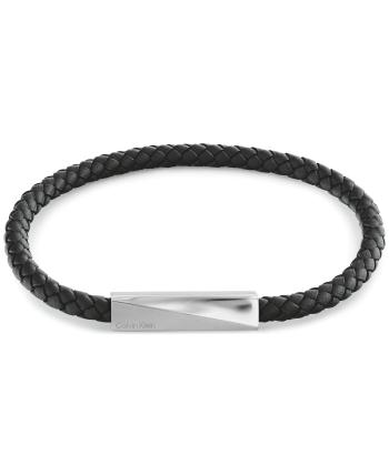 Calvin Klein Elegantný kožený náramok pre mužov Iconic Id 35100055