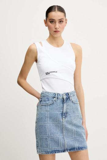 Top Karl Lagerfeld Jeans biela farba, A2W17022