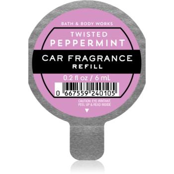 Bath & Body Works Twisted Peppermint vôňa do auta náhradná náplň 6 ml