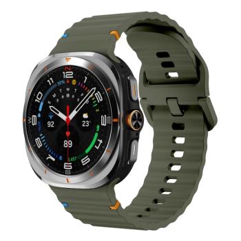 WAVY Silikónový remienok pre Samsung Galaxy Watch Ultra 47mm tmavozelený