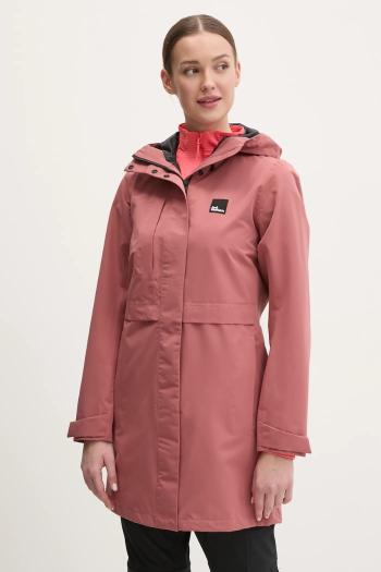 Bunda Jack Wolfskin Terraview 2L dámska, oranžová farba, A63830