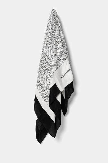 Šatka Calvin Klein dámska, šedá farba, vzorovaná, K60K612706
