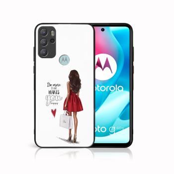 MY ART Silikónový obal Motorola Moto G60s RED DRESS (137)