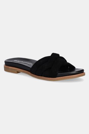 Semišové šľapky Emu Australia Ikara dámske, čierna farba, W13054 Black