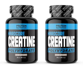 1+1 Zadarmo: Hardcore Creatine Polyhydrate - Protein Nutrition 100 kaps. + 100 kaps.