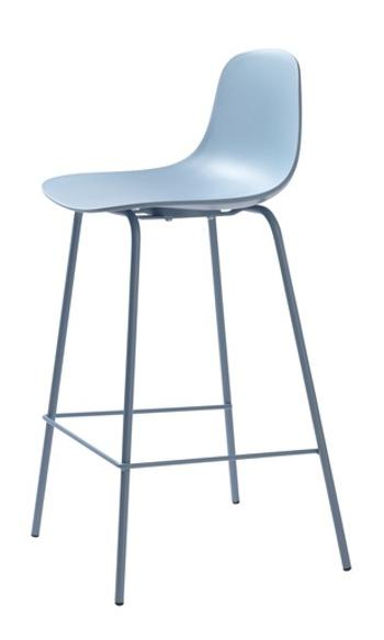 Barová stolička Unique Furniture WHITBY modrá plast 42021080