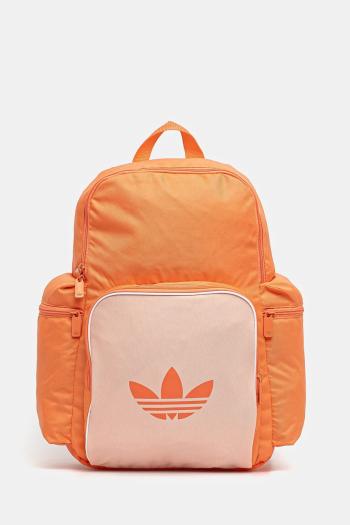 Ruksak adidas Originals Adicolor dámsky, oranžová farba, veľký, s potlačou, JD5531