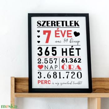 Hány éve szeretlek? :) A/4-es grafika (digitális kép vagy fotópapírra nyomtatva, akár keretezve)