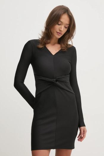 Šaty Dkny čierna farba, mini, priliehavé, DD4JAD50